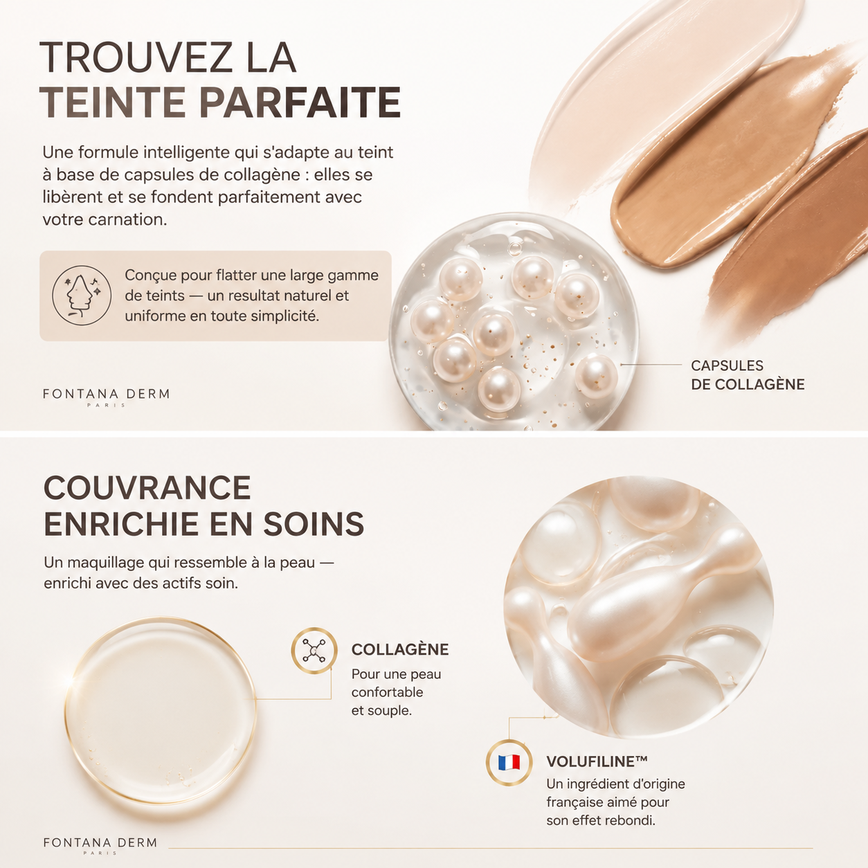 Fond de Teint Intelligent 2-en-1 avec Pinceau Intégré — Fontana Derm™